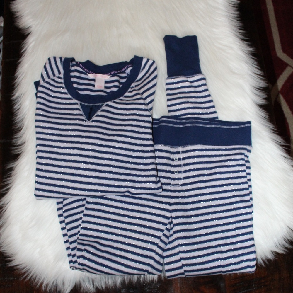 Victoria's Secret, long sleeve stripped loungewear PJ set .....